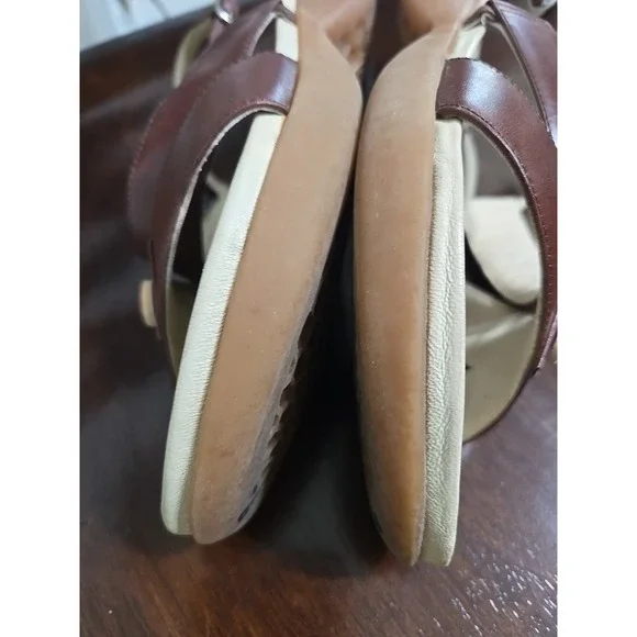 Dansko Sling Back Open Toe Womens Sandal Shoes Sz 38 Or US 8 Brown Leather - Picture 7 of 9